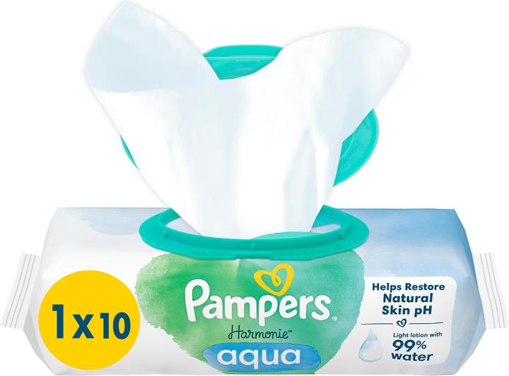 Image du produit Pampers Harmonie Aqua (10 pièce(s))