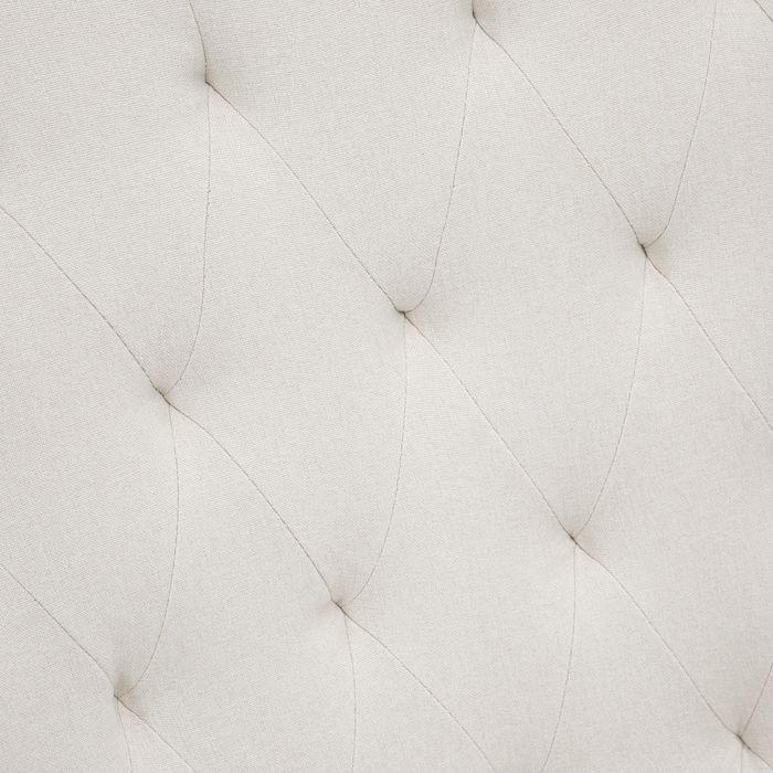 Produktbild Swisshandel24 Schaukelstuhl Relaxstuhl Schwingsessel mit Holzbeine Schaukelsessel, Leinen Metall Cremeweiss 69 x 9