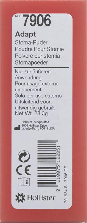 Valori nutrizionali e ingredienti Hollister Incorporated Stoma Puder (1 Pezzo/i, 160 ml, 28.30 g)