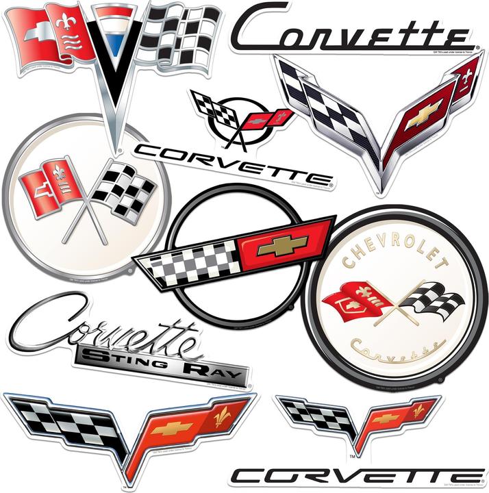 Produktbild Chevrolet Aufkleber Corvette Branding Deluxe Stickers Variety Pack 50erPack Vinyl