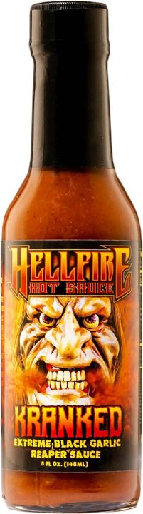 Hellfire Hot Sauce Kranked Black Garlic Reaper (148 ml) - Scharfe Sauce (340 g)