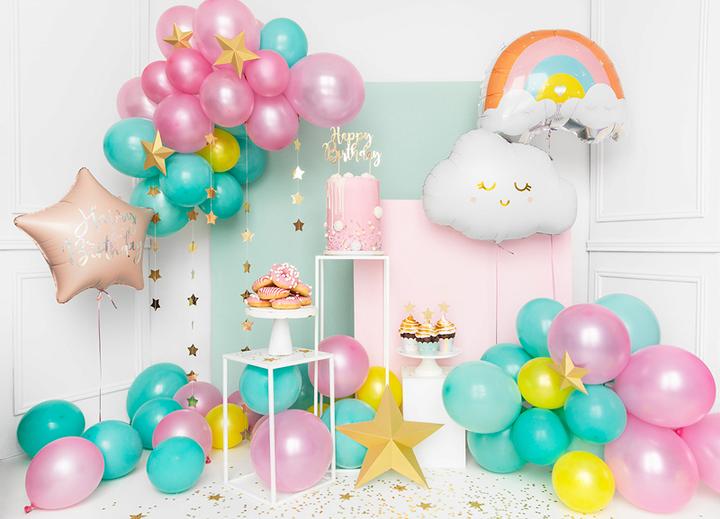 Actual product image Partydeco Golden decoration for "Happy Birthday" cake