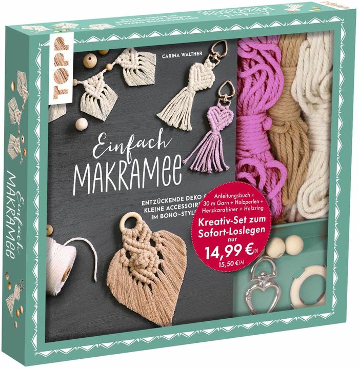 Kreativ-Set Einfach Makramee. Mit Anleitungsbuch und Material
