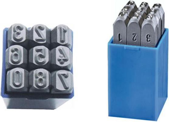 Produktbild BETA GRAVUREM-S Standard Schlagzahlen, Schlagstempel, Prägestempel, Einschlagzahlen - Zahlen 0-9 / 7mm