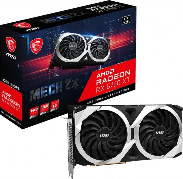 Image du produit MSI VGA PCIE16 RX6750XT 12GB GDDR6/RX 6750 XT MECH 2X 12G V1 (12 Go)