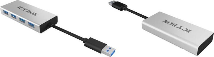 Actual product image Icy Box Raidsonic IB-AC6104 4 new USB 3.0 devices (USB-A, 4 Ports)