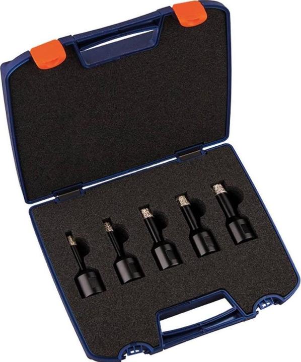 Rotec Diamond dry drill bit set 5 pieces (6, 8, 10, 12, 14 mm)