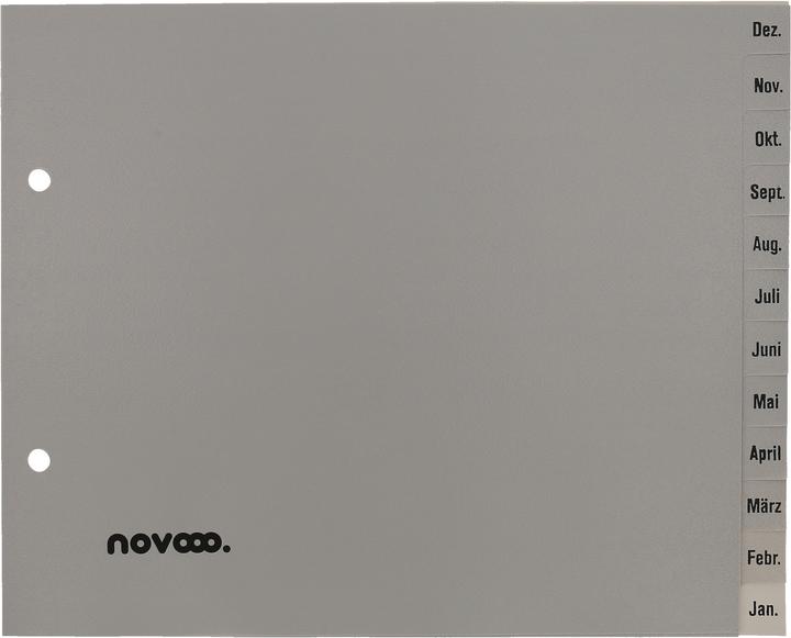 Produktbild Novooo Register PP grau 1/2 Höhe