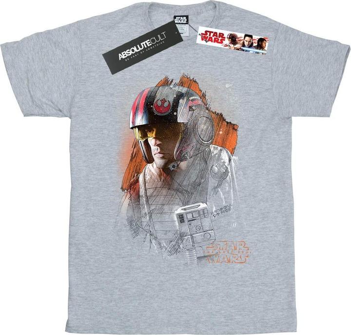Star Wars The Last Jedi Poe Dameron Brushed TShirt Jungen