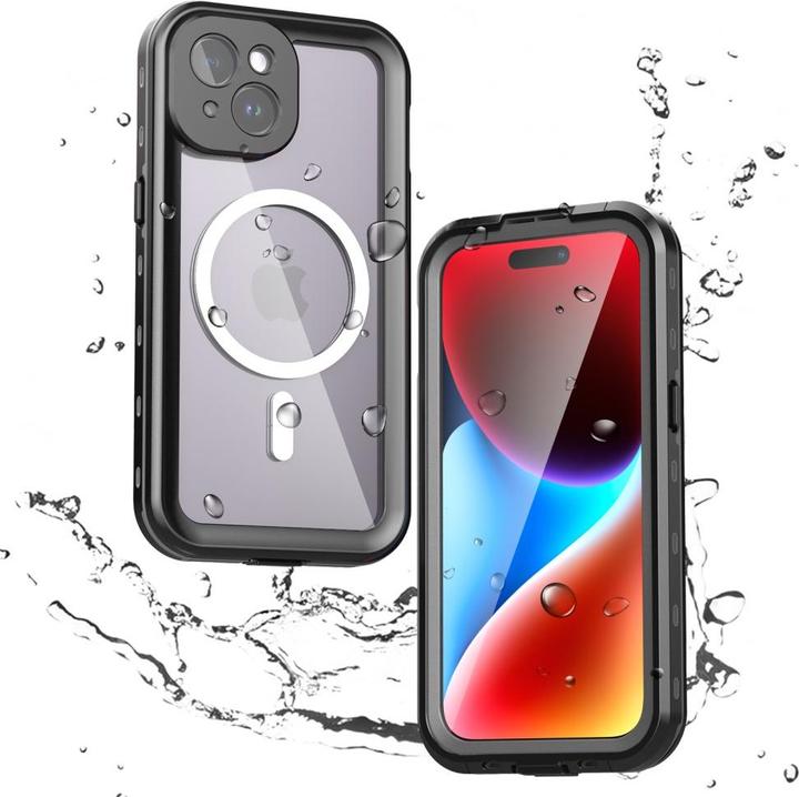 Shellbox - Waterproof IP68 MagSafe Case - iPhone 15 - Black (Apple iPhone 15)