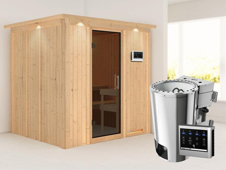 Actual product image Karibu Daria without roof rim (Plug & Play 3,6 KW - Bio external control)