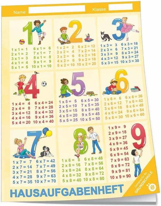 Produktbild Magni Trötsch Hausaufgabenheft Grundschule 1x1: Schulplaner Hausaufgabenheft Timer Terminkalender (A5)