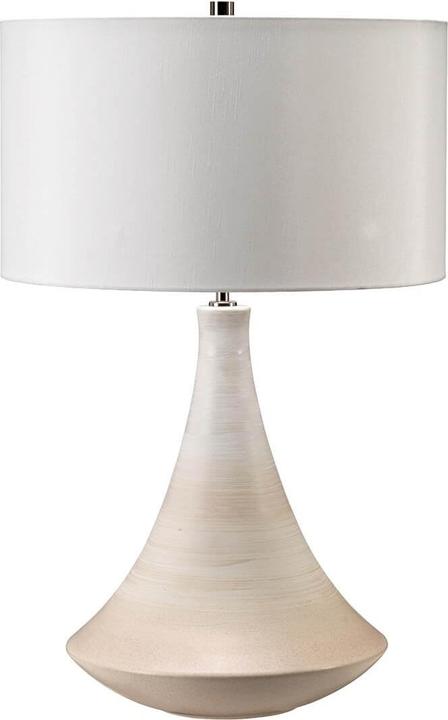 Actual product image Elstead Lighting Pinner Table Lamp E27 Soft Pink and Matt Cream Cream, Made in UK (E27)