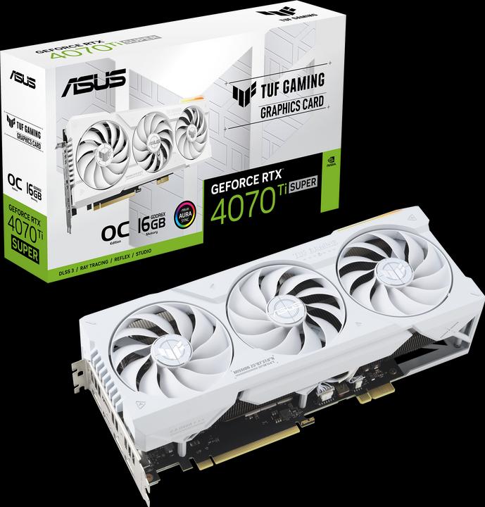 Actual product image ASUS TUF-RTX4070TIS-O16G-BTF-WHITE only BTF compatible (16 GB)