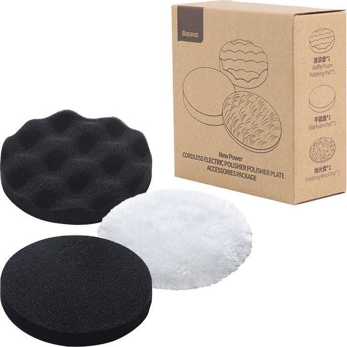 Baseus New Power Cordless Electric Polisher Polisher plate accessories package Black