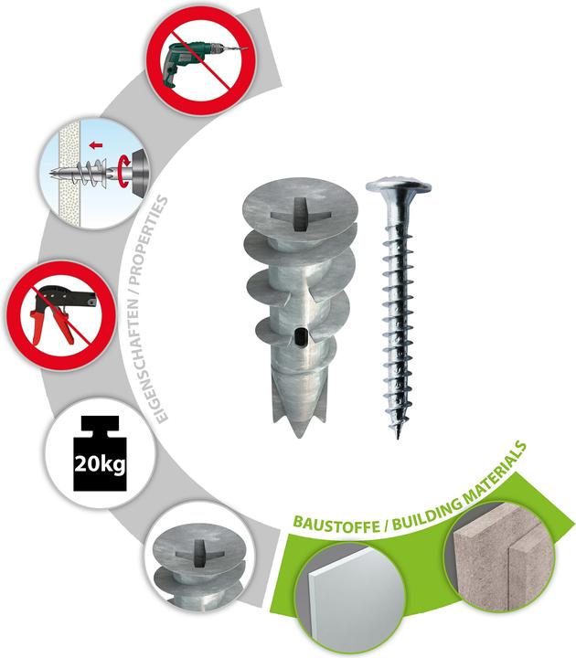 Immagine prodotto Tox Gipskartondübel Spiral Plus (50 pz.)