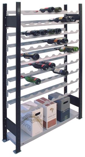 Produktbild Schulte Lagertechnik Wein-Grundregal (100 x 25 x 230 cm, 96 Fl.)