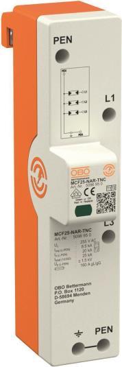Image du produit OBO Bettermann OBO MCF25-NAR-TNC LightningController Rail tripolaire 5096950 (5096950)