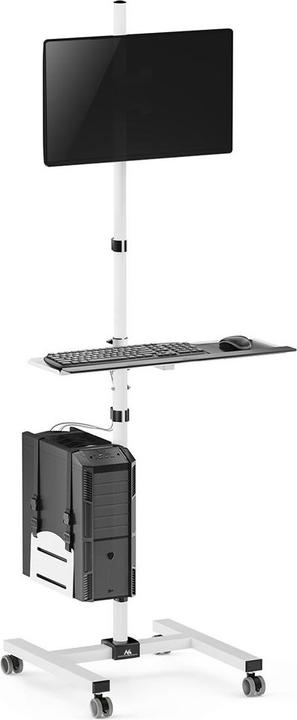 Actual product image Maclean professional stand trolley mobile computer workstation on wheels max 17 -32 max 20kg MC