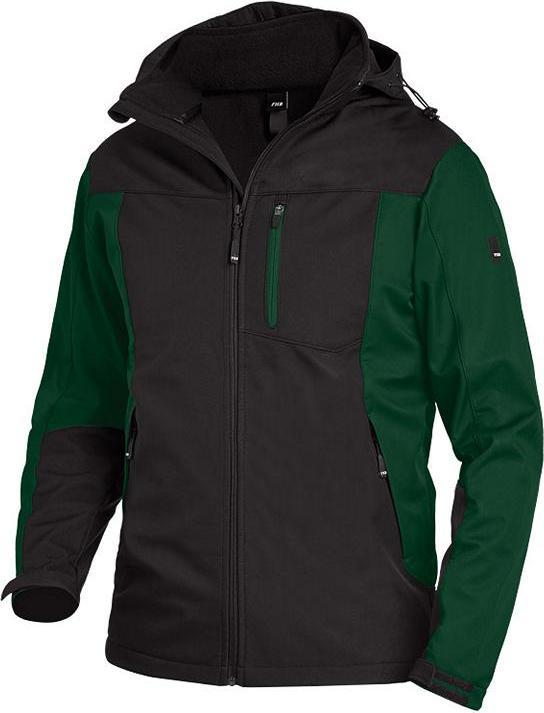 Actual product image FHB Men's softshell jacket JANNIK green, black size XS (XS)