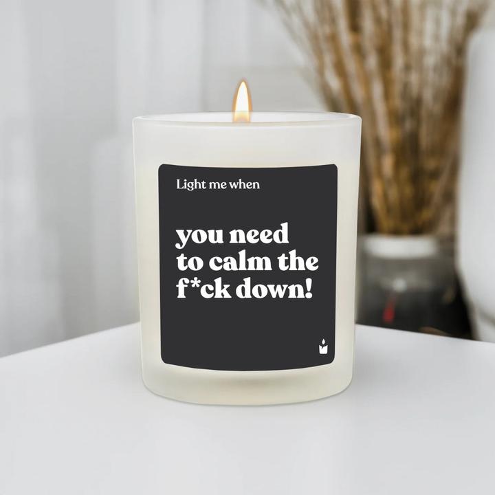 Image du produit Chatty Candles Bougie parfumée Woody Light me quand vous avez besoin de vous calmer le f*ck down!