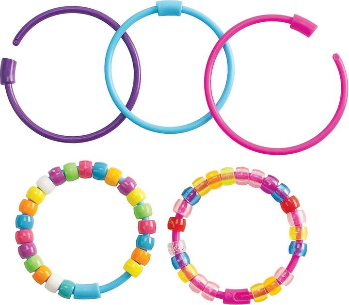 Colorations Bracelets de perles avec fermoir, lot de 24 (0.50 cm, Matière plastique)