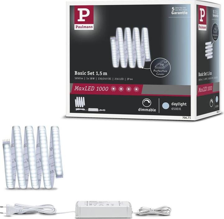 Produktbild Paulmann MaxLED 1000 Stripe Set (Kaltweiss, 150 cm, Indoor)
