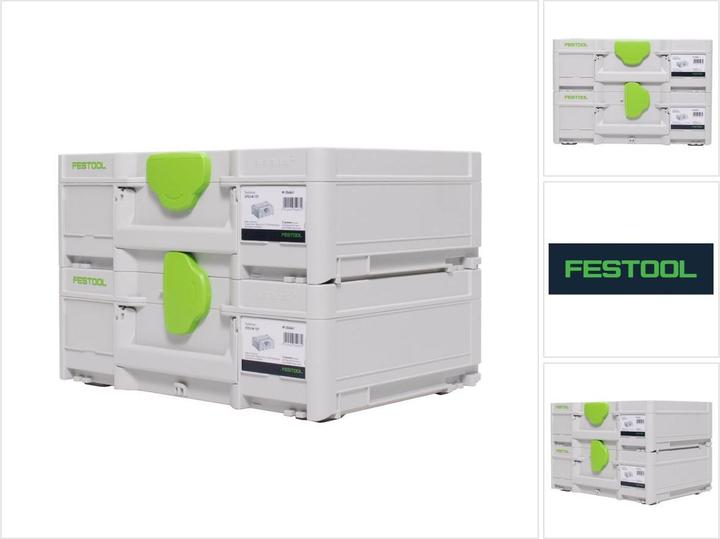 Image du produit Festool SYS3 M 137 Set de Coffrets Systainer 396 x 296 x 137 mm - 10,4 l (2x 204841)