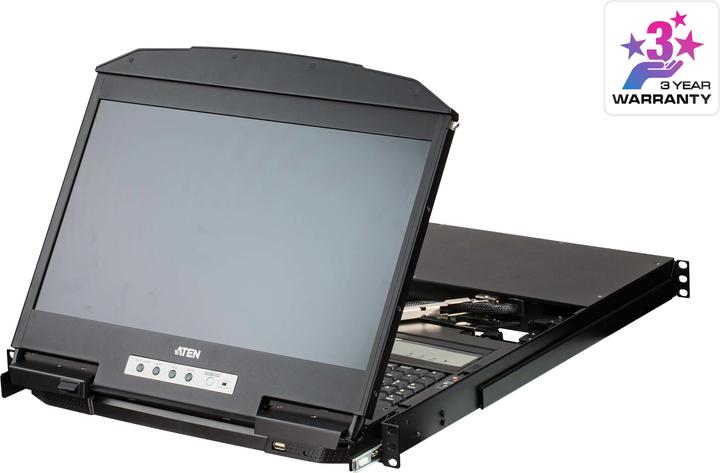 Actual product image Aten CL3884NW - KVM console with KVM switch - 4 ports - USB - 47 cm (18.5")