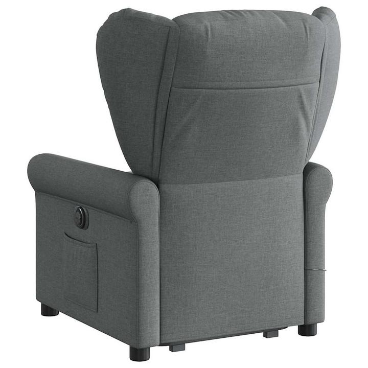 Actual product image VidaXL Massage chair with stand-up aid dark grey fabric