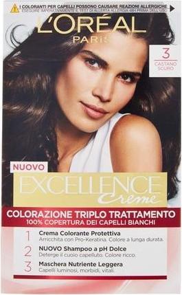 Immagine prodotto L'Oréal Paris Paris Excellence Tintura in Crema per Capelli Castano Scuro N3 (Marrone castagna scuro N3)