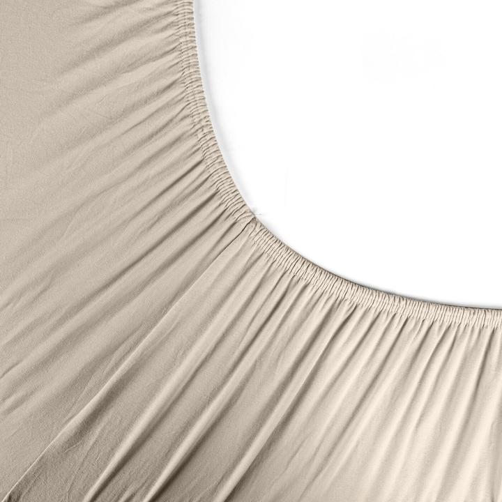 Immagine prodotto Eurofirany Lenzuolo Jersey 90x200 cm in cotone elastico colore beige 190 g/m2 Eurofirana premium (90 x 200 cm)