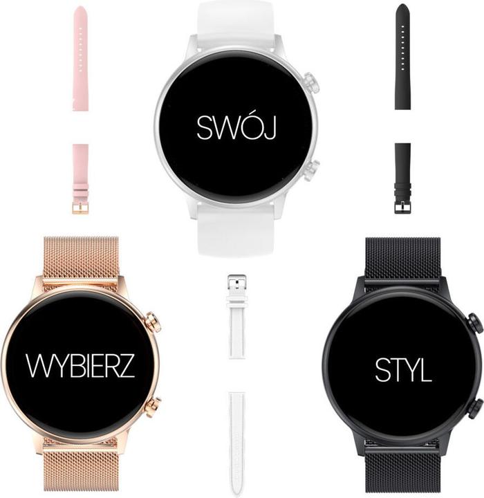 Image du produit Manta Smartwatch damski Alexa Mini biały (39 mm)