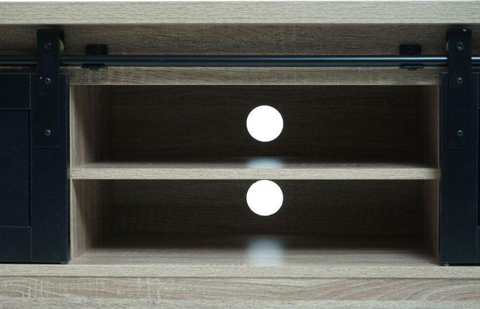 Immagine prodotto Mendler Porta TV HWC-K75, metallo industriale effetto legno 43x150x40cm, colore naturale