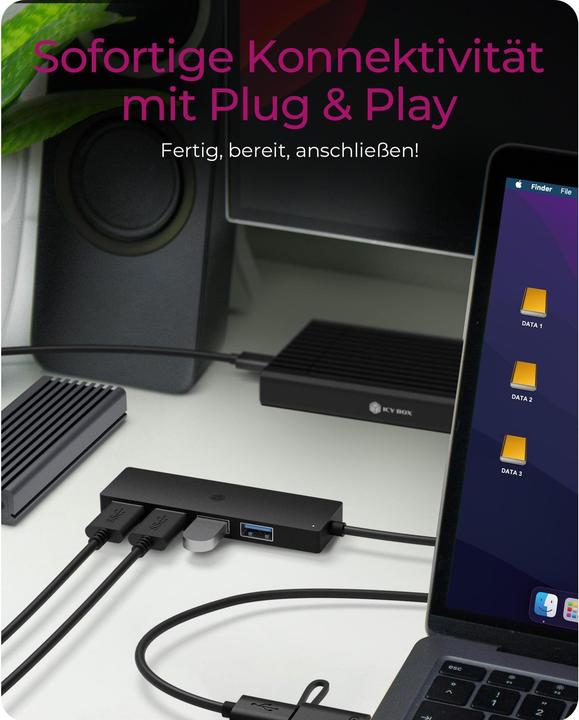 Produktbild Icy Box IB-HUB1424-C3 (USB-C, USB-A, 4 Ports)