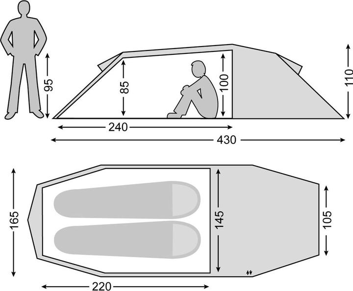 Image du produit Nordisk Oppland 2 LW Tent (Tente tunnel, 1.87 kg, 2 personnes)