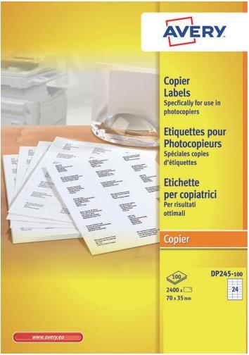 Image du produit Avery Dennison Etiquette pour photocopieur, 70 x 35 mm, blanc