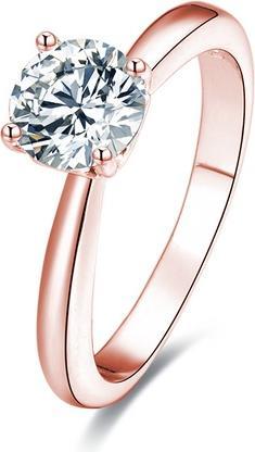 Beneto Pink gold plated silver ring with AGG201 crystals - Circuit: 52 mm (L) (52, 925 Silber)