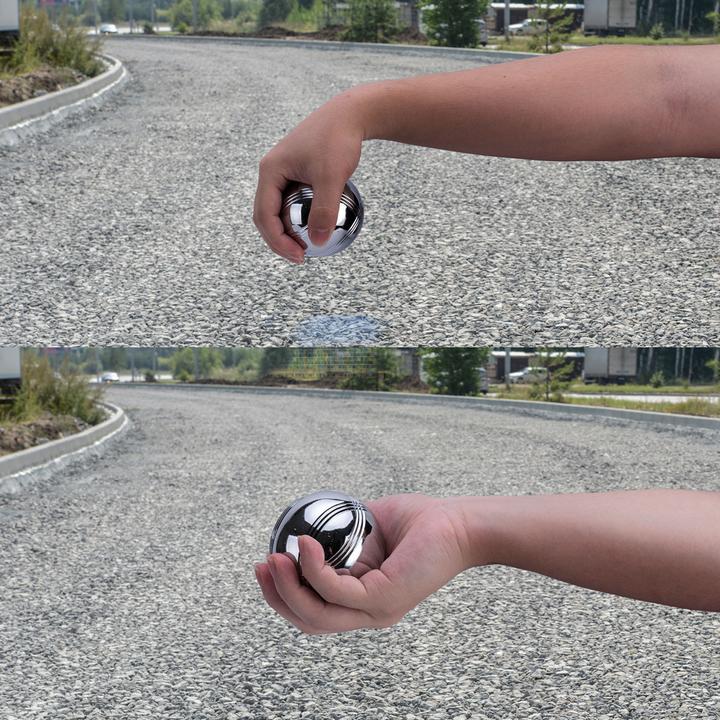 Actual product image Casativo Boules & pétanque game with 8 metal balls, wooden ball, distance metre, carrying bag (8 x, 72 mm)