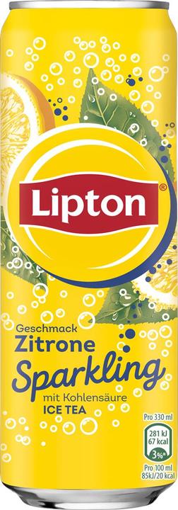 Actual product image Plastic Fantastic Lipton Sparkling Ice Tea Lemon Slim can safe