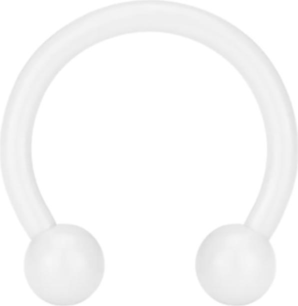 Star Piercing Circular Barbell Pure White mit Kugel (Chirurgenstahl 316L, ohne Messing)