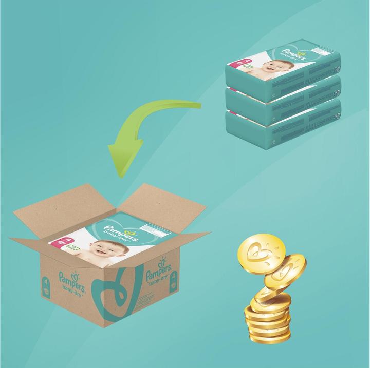 Image du produit Pampers Bébé sec (Taille 4, Pack mensuel, 174 pièce(s))