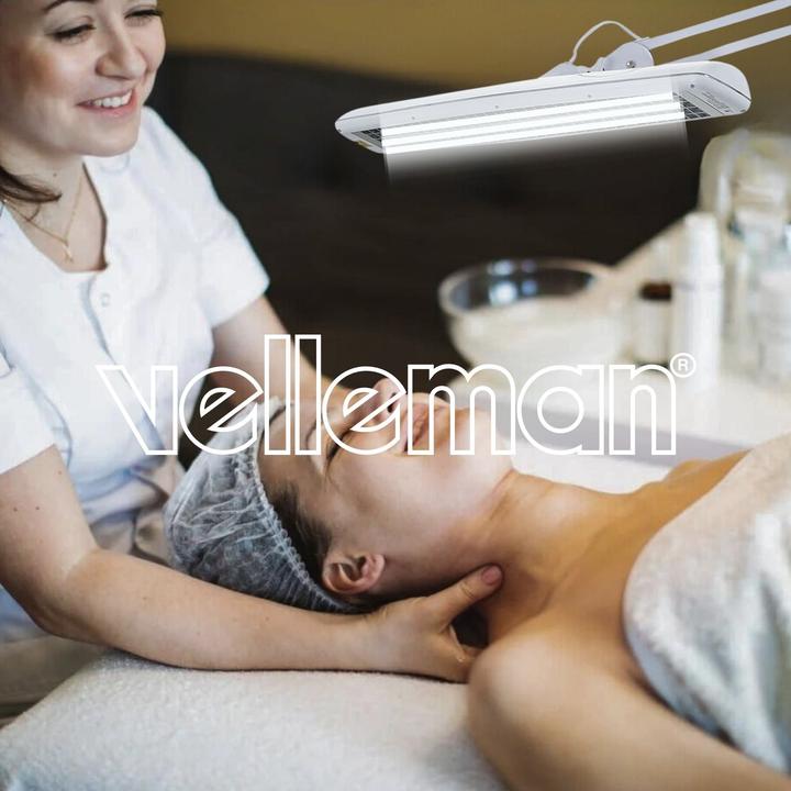 Produktbild Velleman SCHREIBTISCHLAMPE - 3 x 14 W - WEI?