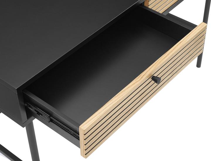 Image du produit SalesFever Bureau plaqué bois véritablex75 noir (120 x 50 x 75 cm)