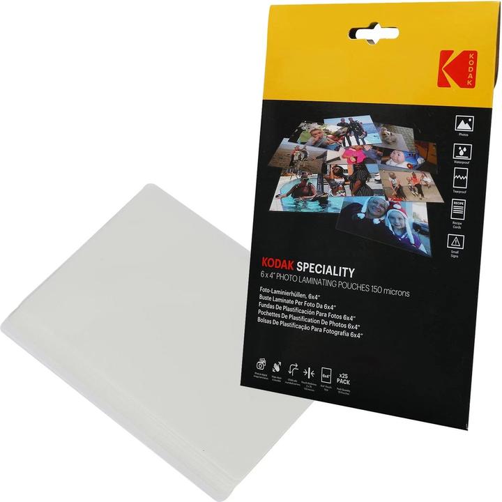 Image du produit Kodak 6 x 4 Zoll Laminierfolie 25 Stück, 150 micron (25 pièce(s), 150 µm)