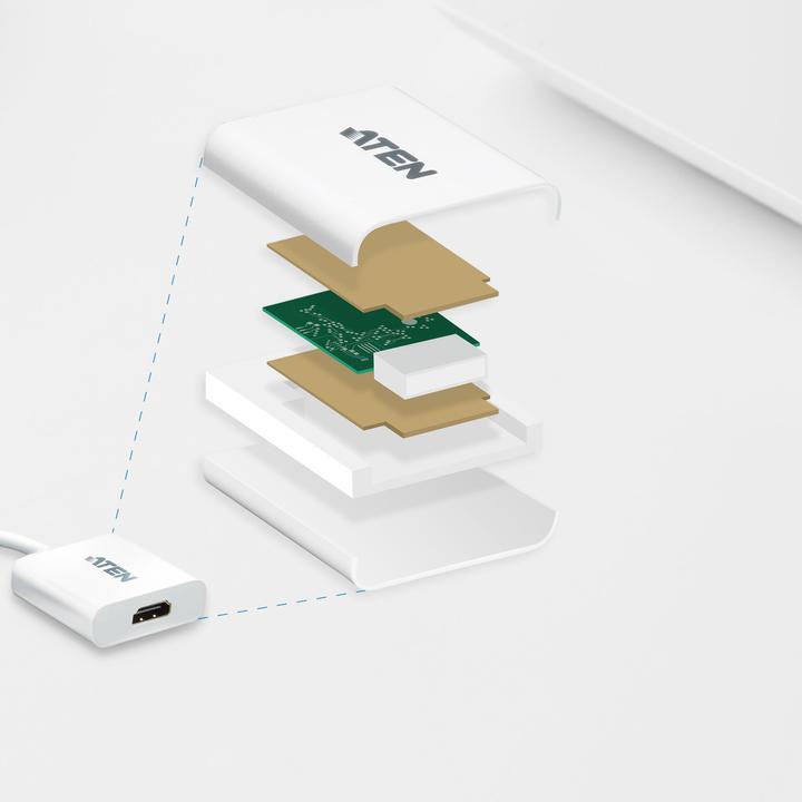 Productafbeelding Aten VC981 VC985 DisplayPort naar HDMI Adapter (HDMI, 18 cm)