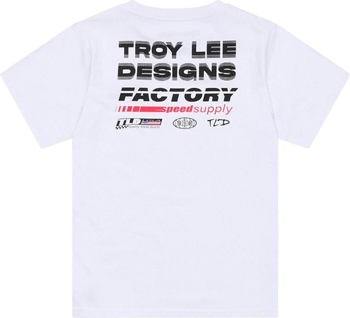 Actual product image Troy Lee Designs T-Shirt, Factory, white, youth S (S)