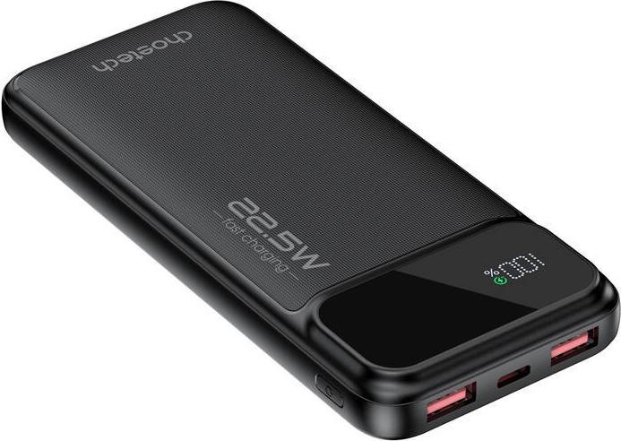 Produktbild Choetech B728 Powerbank 10000 mAh 22,5 W PD USB-A / USB-C – schwarz (10000 mAh, 22.50 W, 22.50 Wh)