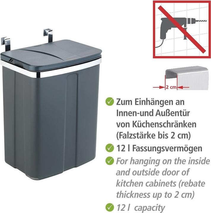 Produktbild Wenko Tür-Abfalleimer (12 l)