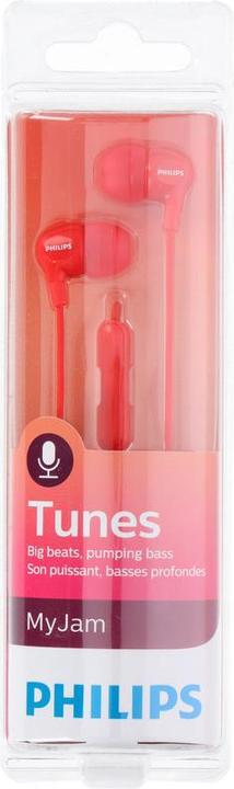 Actual product image Philips In-Ear Headphones SHE3555 Red (No noise cancelling, Cable)